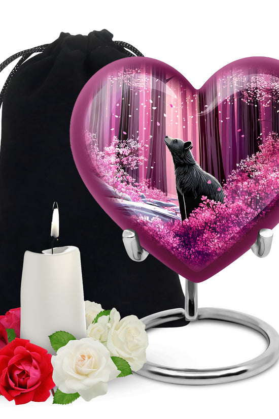 Cherry Blossom Memorial Urn - Bear Funeral Urn For Adults Ashes