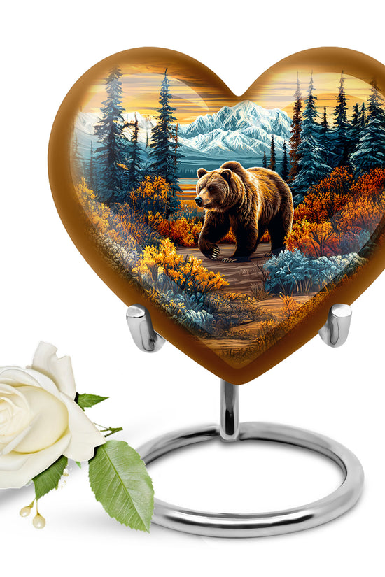Personalized Gold Bear Cremation Urns for Ashes - Captivating 10-inch - Yatskia