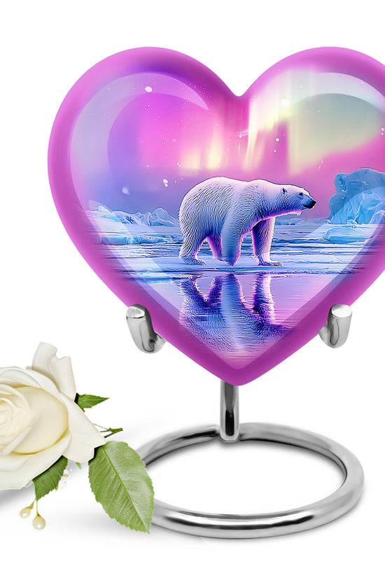Personalized Pink Revered Bear Cremation Urns for Human Ashes - 10-inch, 200 cu in - Yatskia