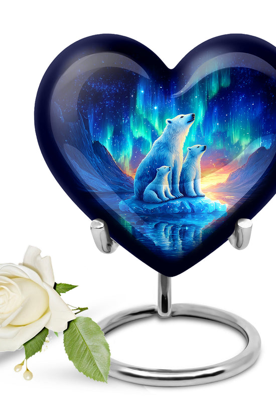 Personalized Blue Bear Cremation Urns for Ashes - Majestic 10-inch - Yatskia