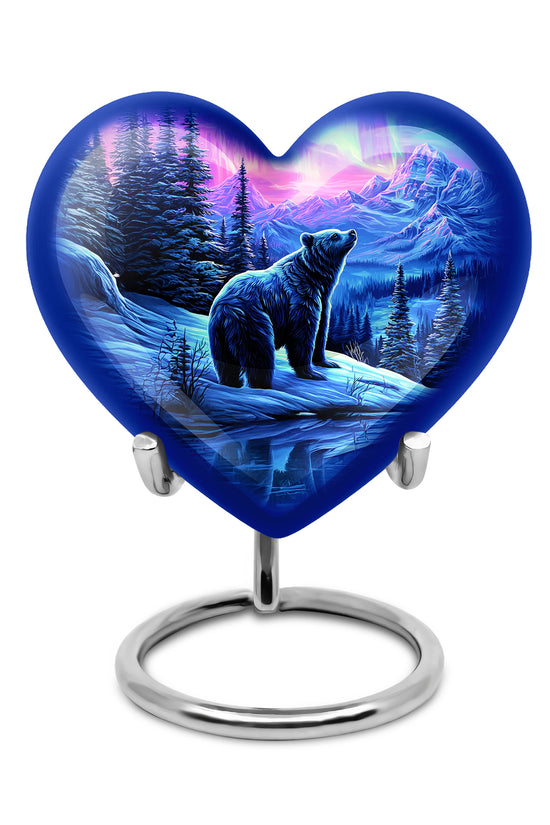 Personalized Bear Cremation Urns - Eminent Purple 10-inch, 200 cu in - Yatskia