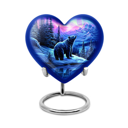 Personalized Bear Cremation Urns - Eminent Purple 10-inch, 200 cu in - Yatskia