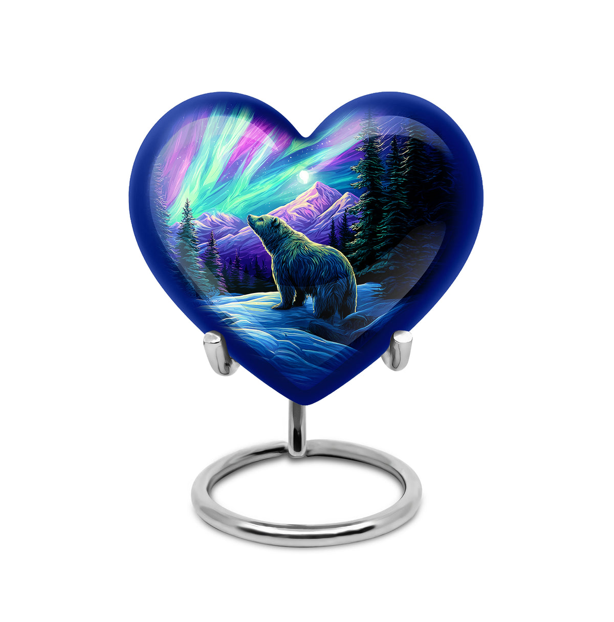 Remarkable Bear Memorial Cremation Urns - Blue 10-inch, 200 cu in - Yatskia