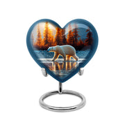 Divine Blue Bear Cremation Urn for Ashes - 10-inch, 200 cu in - Yatskia