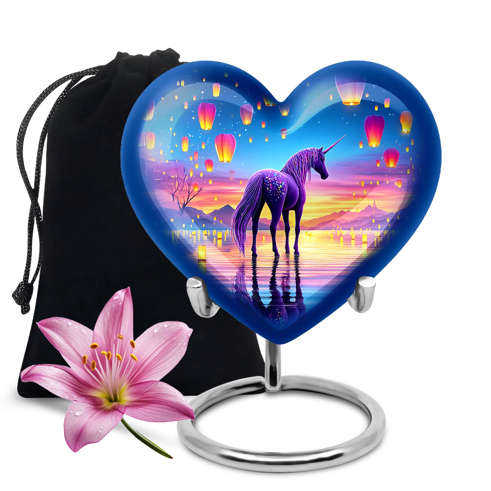 Sunset Unicorn Funeral Urn - Lantern Memorial Urn For Mother & Father