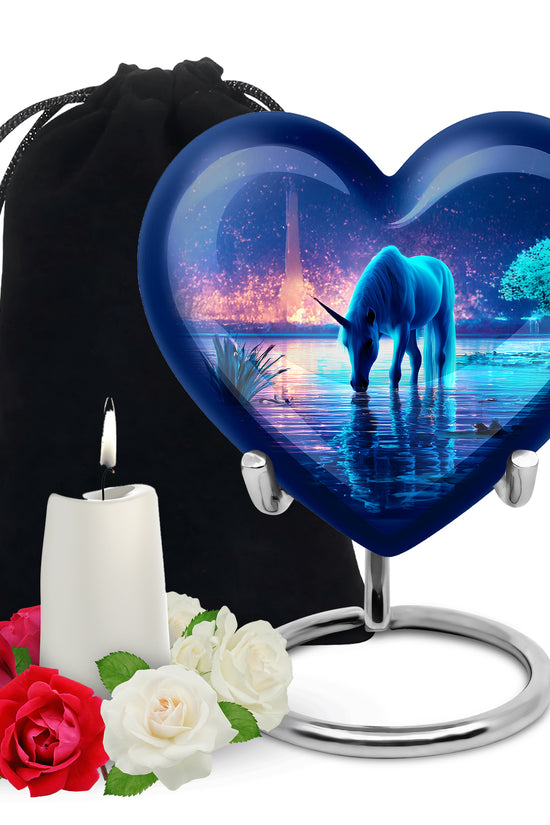 Unicorn Lake Memorial Urn - Cremation Urn For Male & Female