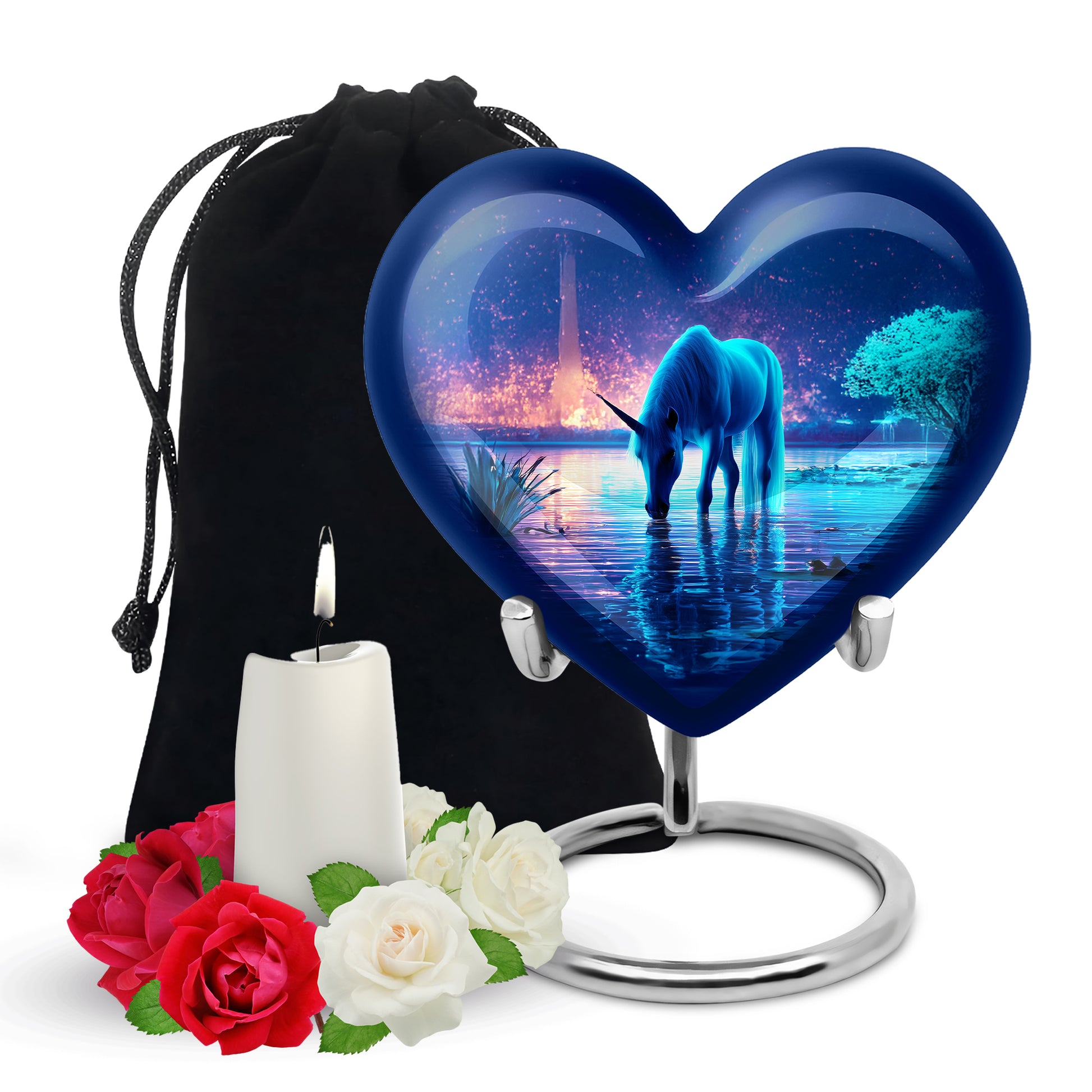 Unicorn Lake Memorial Urn - Cremation Urn For Male & Female