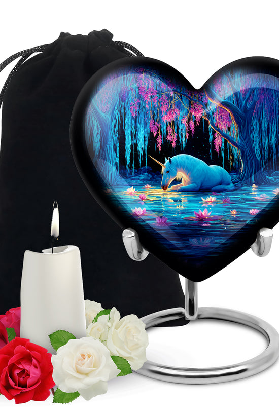 Unicorn Memorial Urn - Lotus Lake Funeral Urn For Loved Ones