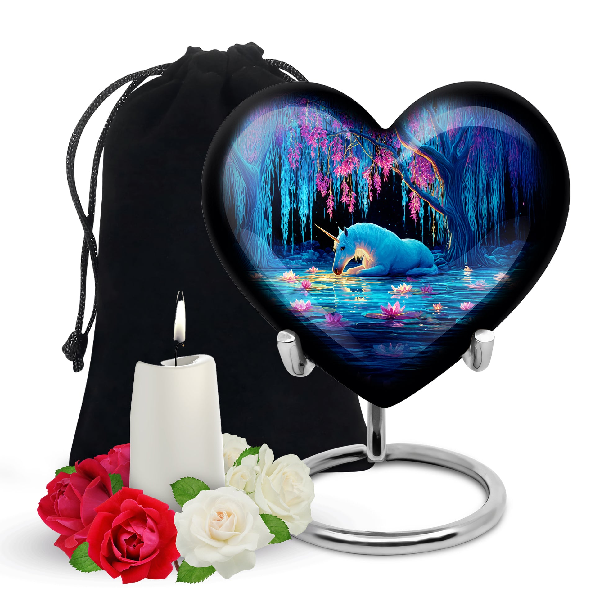 Unicorn Memorial Urn - Lotus Lake Funeral Urn For Loved Ones