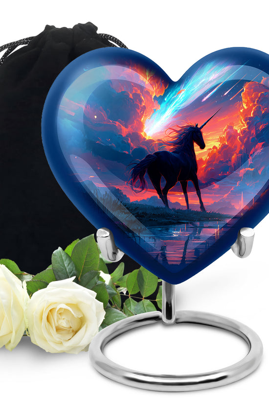 Artistic Unicorn Cremation Urn - Large Memorial Urn For Male & Female