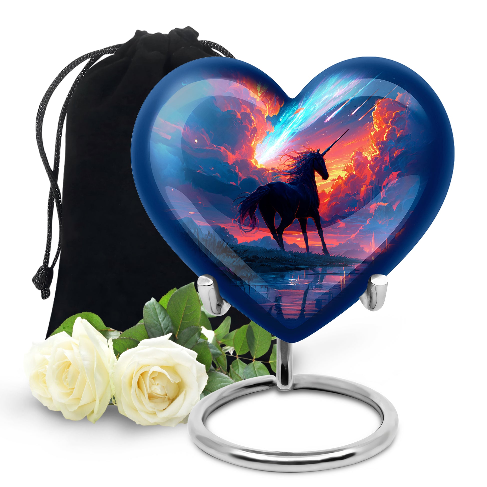 Artistic Unicorn Cremation Urn - Large Memorial Urn For Male & Female
