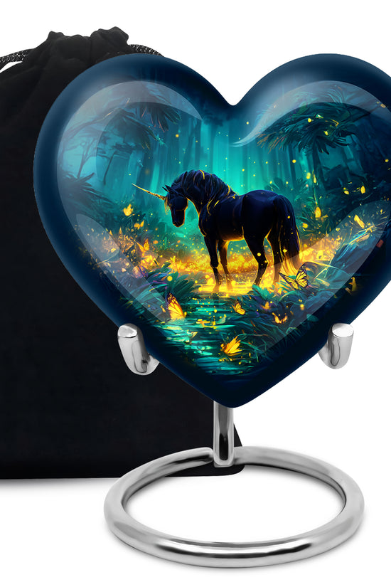 Unicorn Forest Cremation Urn - Decorative Urn For Human Ashes