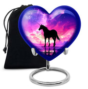 Galaxy Unicorn Cremation Urn - Fantasy Night Sky Memorial Urn For Burial