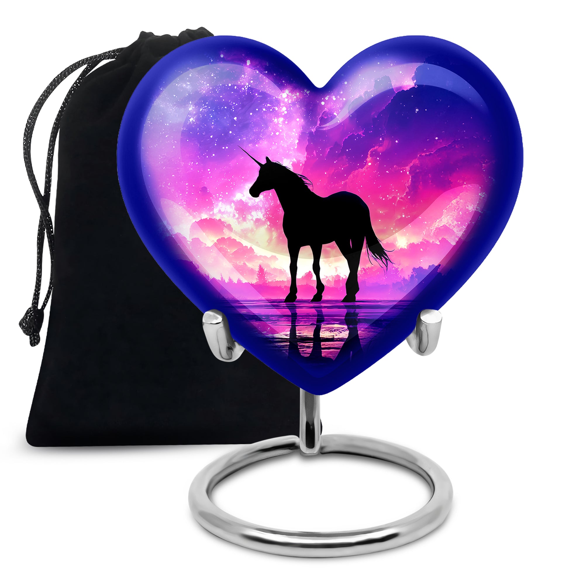 Galaxy Unicorn Cremation Urn - Fantasy Night Sky Memorial Urn For Burial