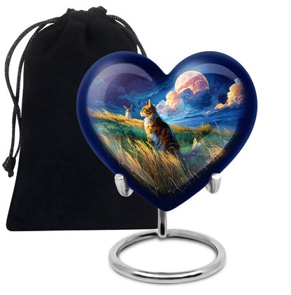 Cat Memorial Urn - Artistic Nature Funeral Urn For Pet Ashes