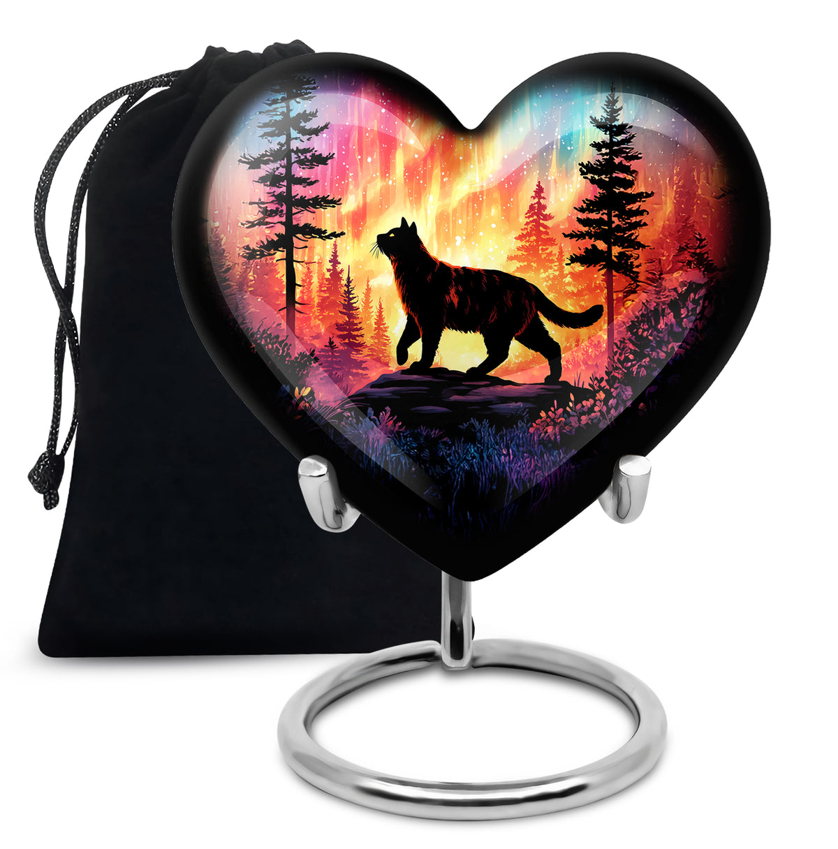 Cat Memroial Urn - Artistic Forest Cremation Urn For Pet Ashes