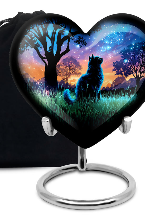 Cat Funeral Urn - Glowing Star Cremation Urn For Cat Ashes