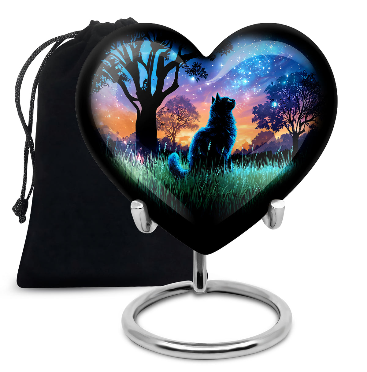 Cat Funeral Urn - Glowing Star Cremation Urn For Cat Ashes