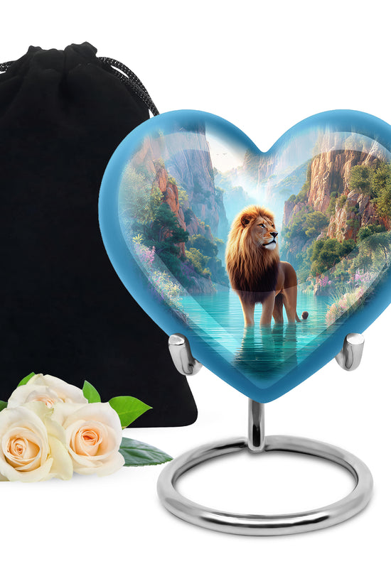 Majestic Lion Cremation Urn - Serene Valley Memorial Urn For Adult Ashes