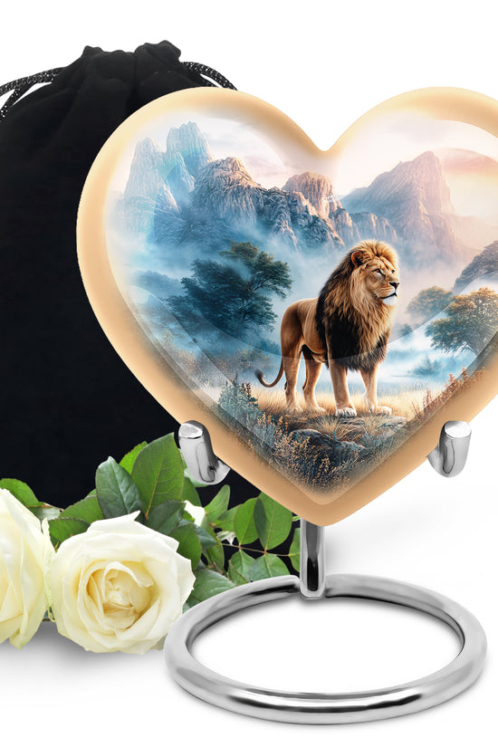 Lion Cremation Urn - Nature Tribute Memorial Urn For Loved Ones