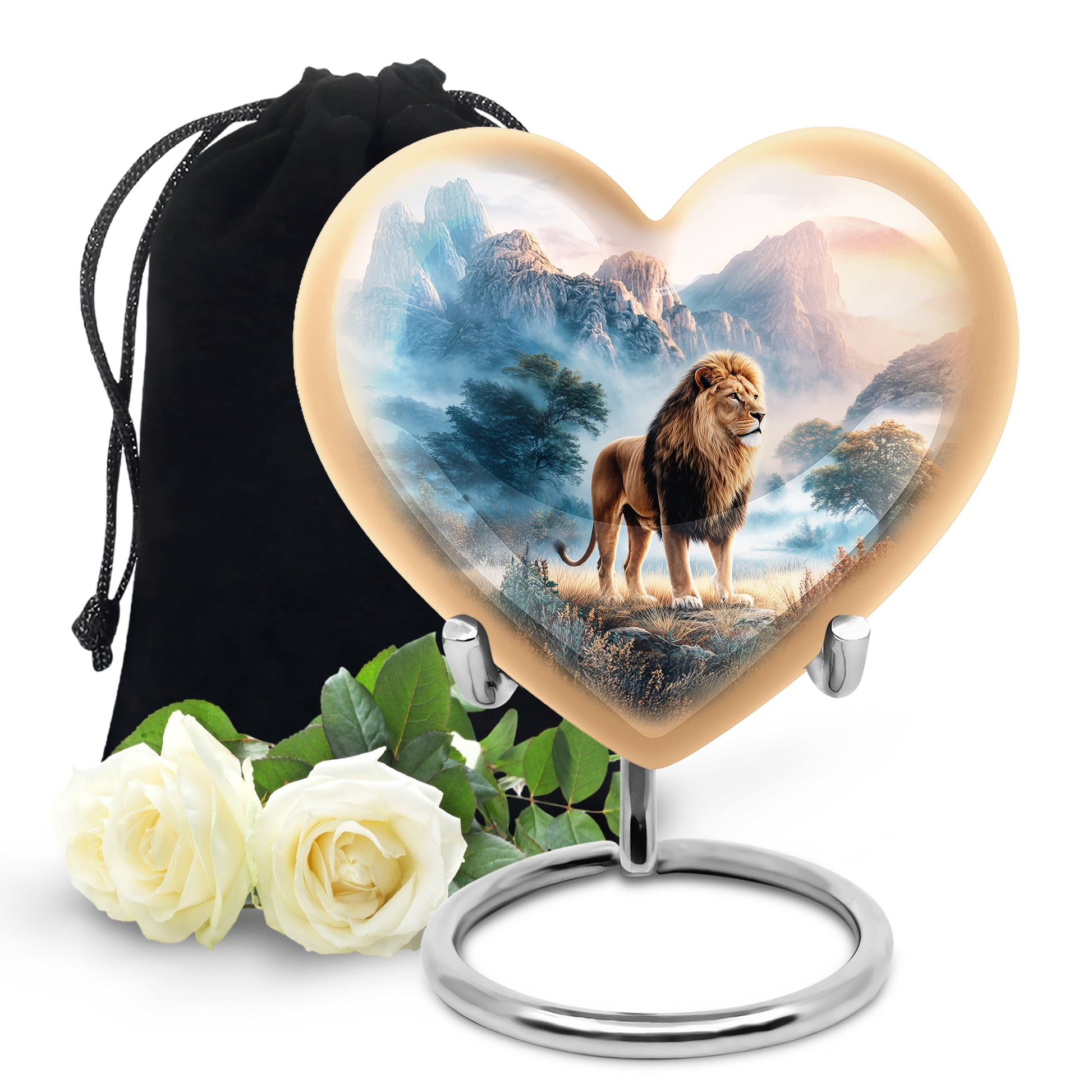 Lion Cremation Urn - Nature Tribute Memorial Urn For Loved Ones