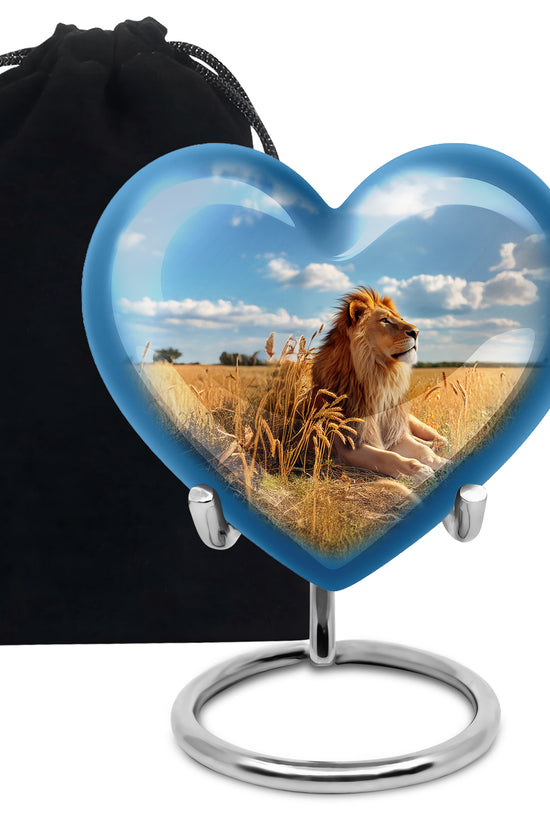 Unique Lion Memorial Urn - Nature Theme Funeral Urn For Ashes