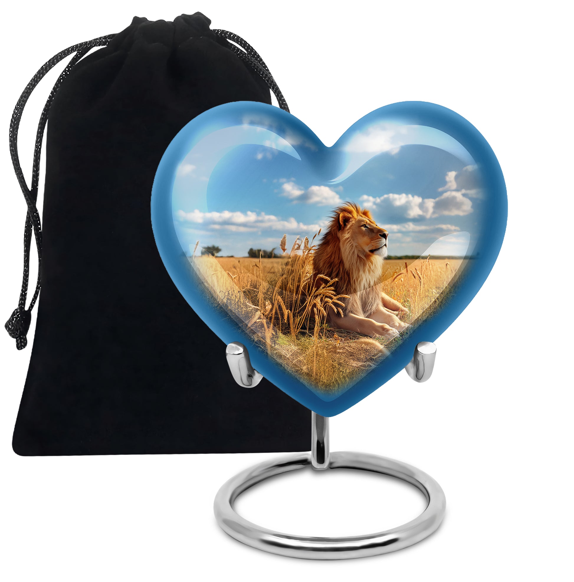 Unique Lion Memorial Urn - Nature Theme Funeral Urn For Ashes