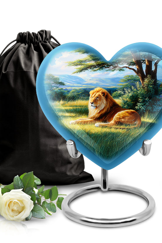 Mystic Lion Cremation Urn - Nature Valley Design Memorial Urn For Loved Ones