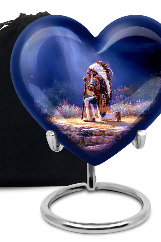 Native American Scenic Funeral Urn - Cremation Urn For Adult Ashes