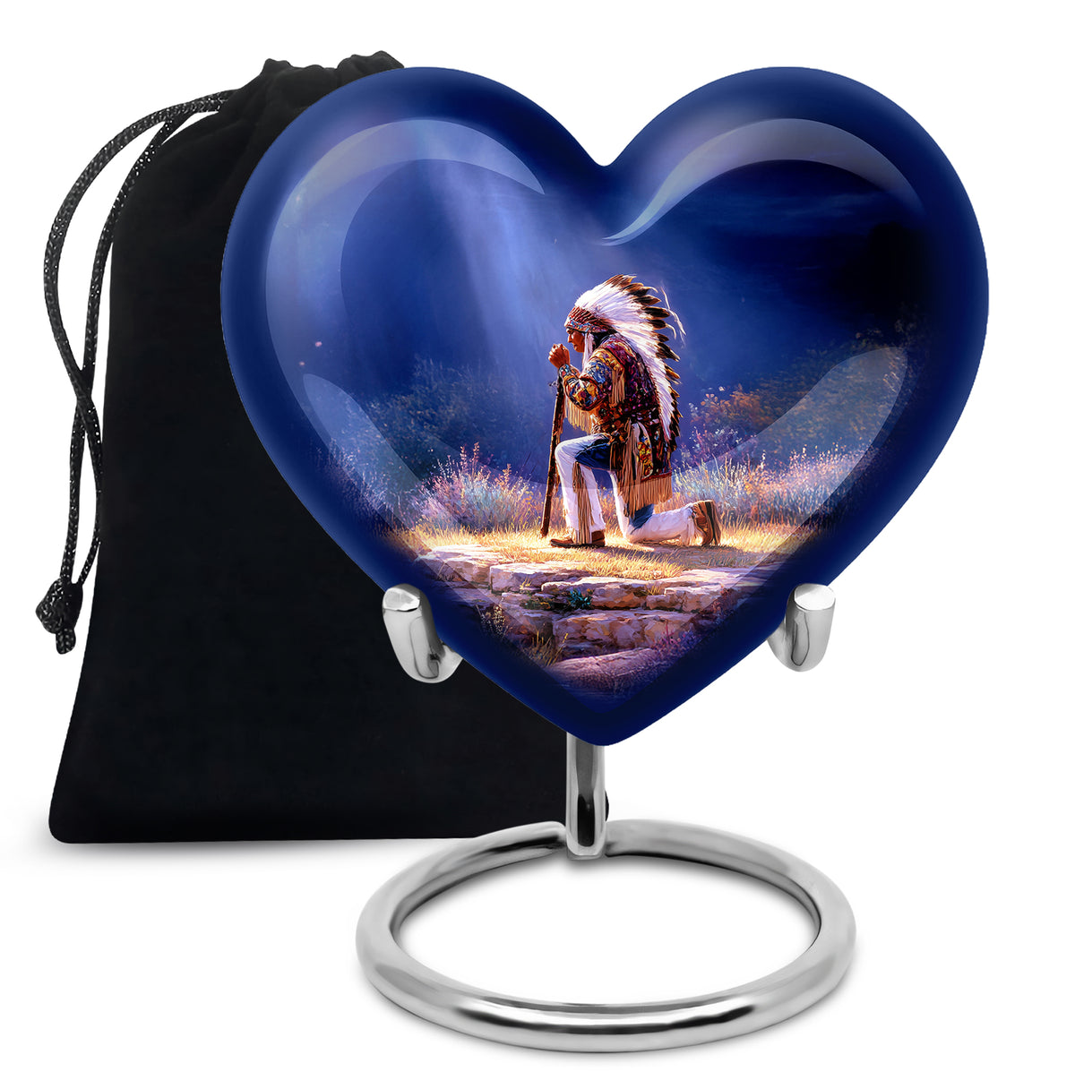 Native American Scenic Funeral Urn - Cremation Urn For Adult Ashes