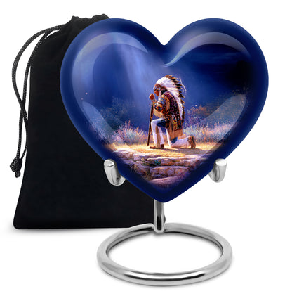 Native American Scenic Funeral Urn - Cremation Urn For Adult Ashes
