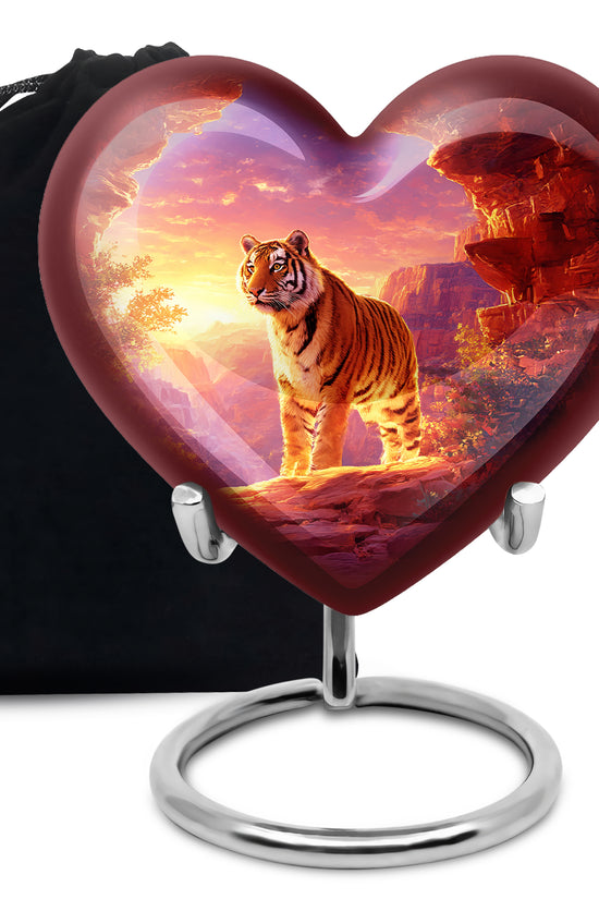 Tiger Tribute Memorial Urn - Sunset Mountain Cremation Urn For Dad