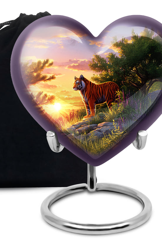 Tiger Funeral Urn - Wildlife Hill Design Memorial Urn For Loved Ones