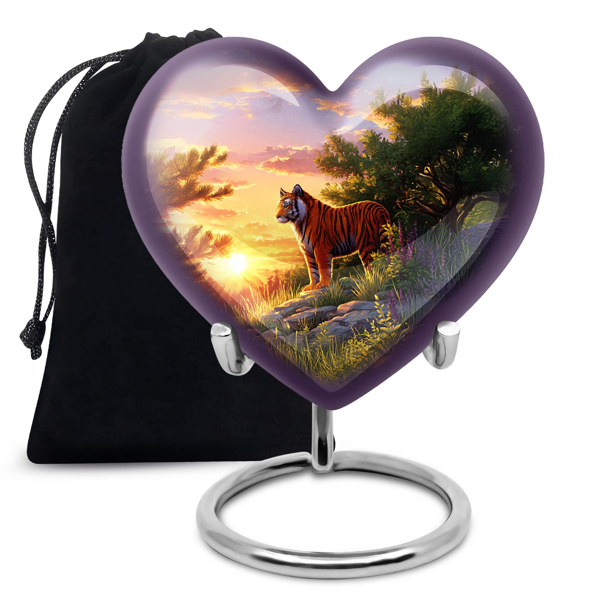 Tiger Funeral Urn - Wildlife Hill Design Memorial Urn For Loved Ones