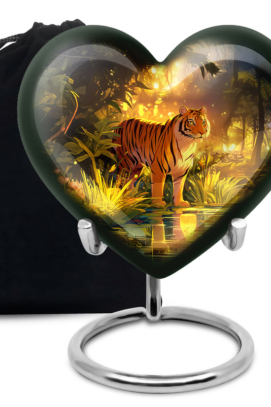 Jungle Tiger Funeral Urn - Aristic Cremation Urn For Burial