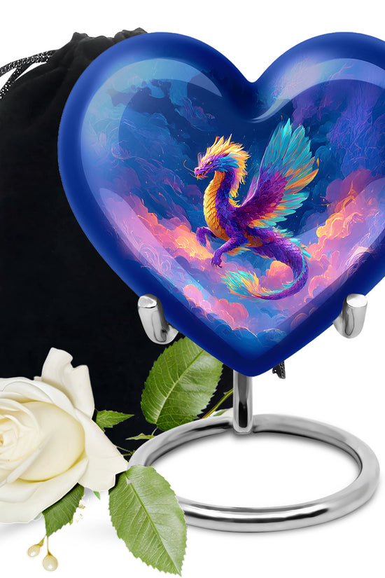 Rainbow Dragon Cremation Urn - Artistic Cremation Urn For Male & Female