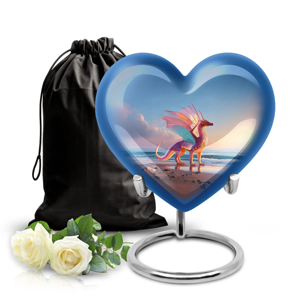 Fantasy Dragon Cremation Urn - Beach Memorial Urn For Human Ashes