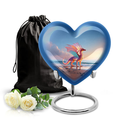 Fantasy Dragon Cremation Urn - Beach Memorial Urn For Human Ashes