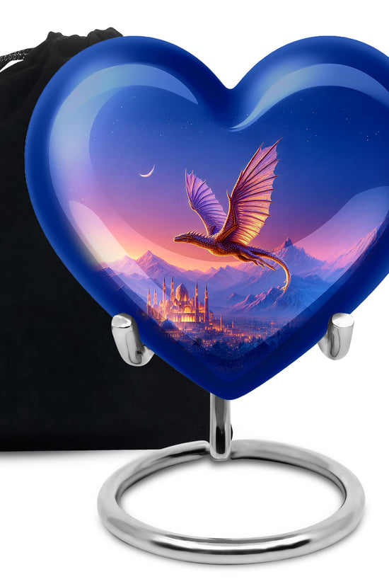 Golden Dragon Cremation Urn - Beautiful Mountain Memorial Urn For Ashes