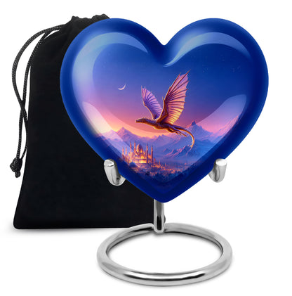 Golden Dragon Cremation Urn - Beautiful Mountain Memorial Urn For Ashes