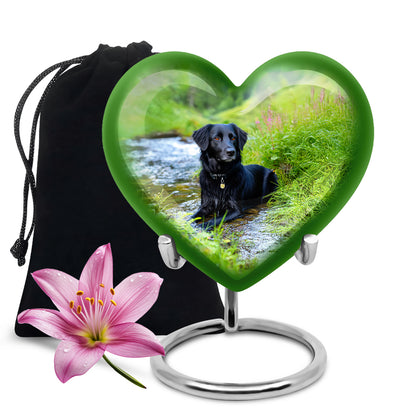 Black Dog Cremation Urn - Beautiful Peaceful Tribute For Loved Ones