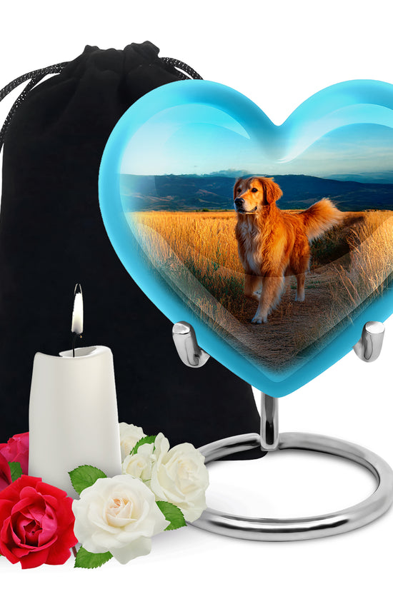 Golden Retriever Cremation Urn For Burial - Goldenfield Funeral Ashes Urn For Pet