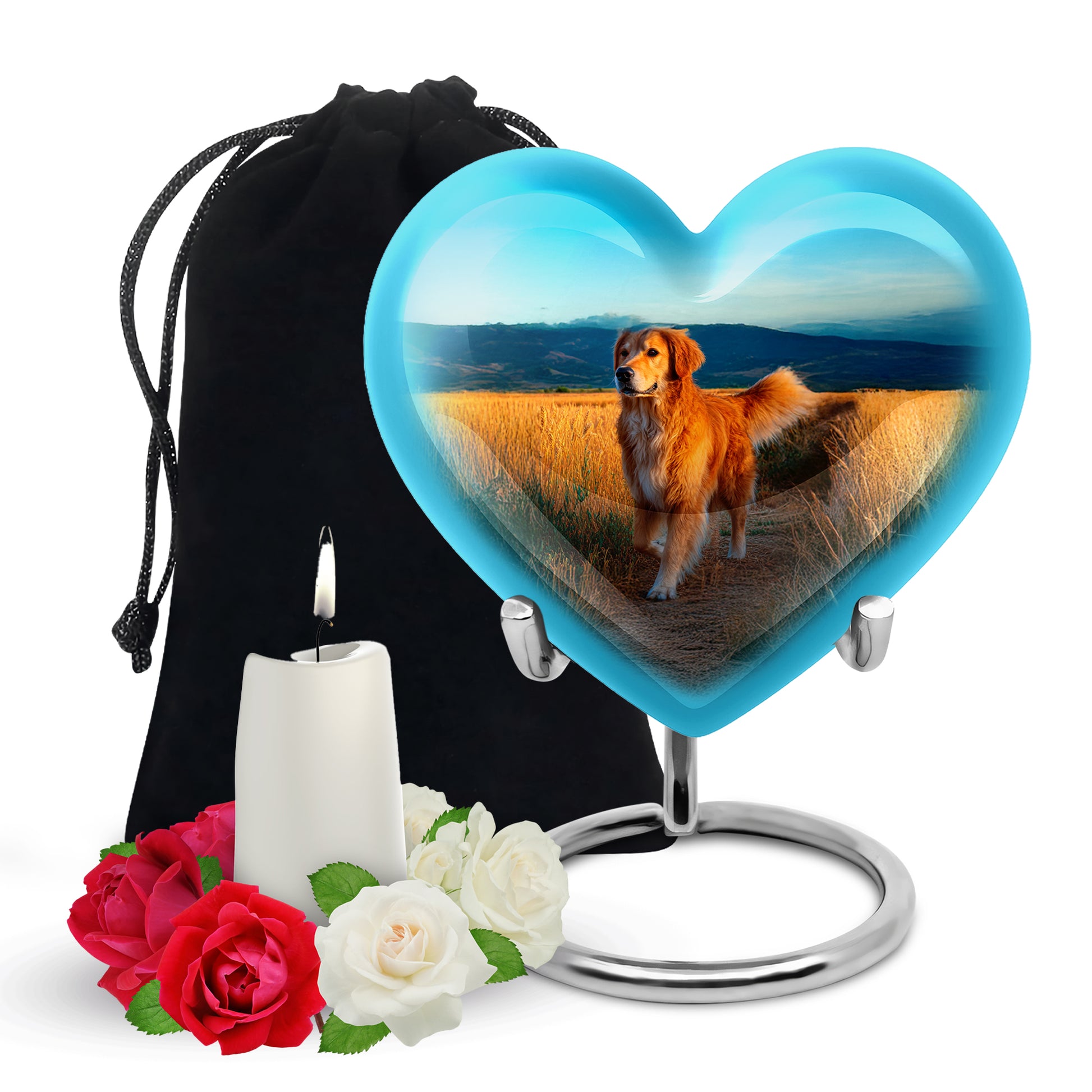 Golden Retriever Cremation Urn For Burial - Goldenfield Funeral Ashes Urn For Pet