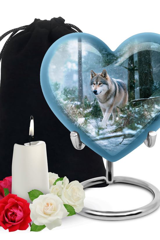 Dog Memorial Urn For Ashes - Husky Themed Cremation Urn For Pet Dog