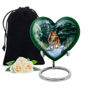 Brown Dog Urn For Cremated Ashes - Snowy Mountain Urns For Pet