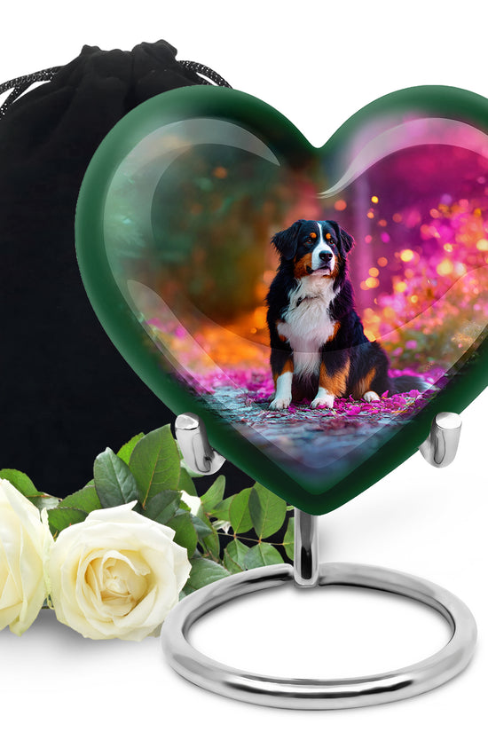 Bernese Mountain Dog Themed Urn - Personalized Pet Urns For Ashes