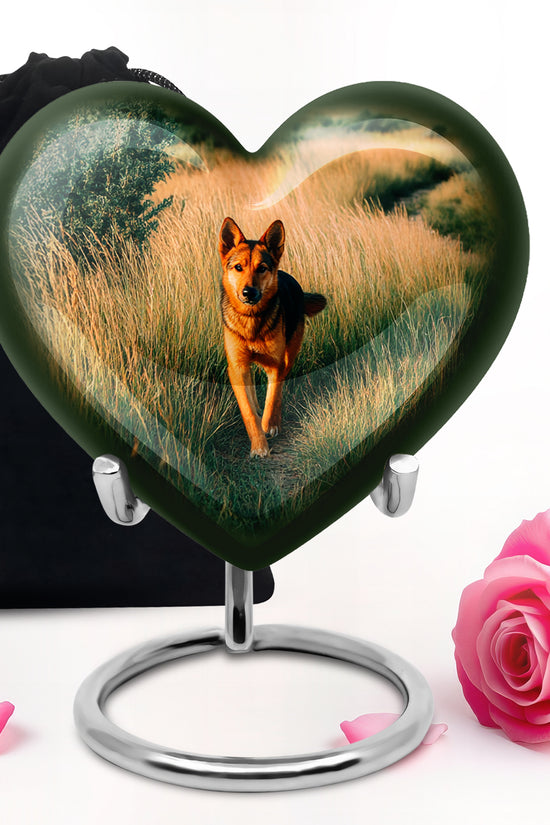 German Shepherd Tribute Funeral Urn - Pet Memorial Urn For Dog Ashes