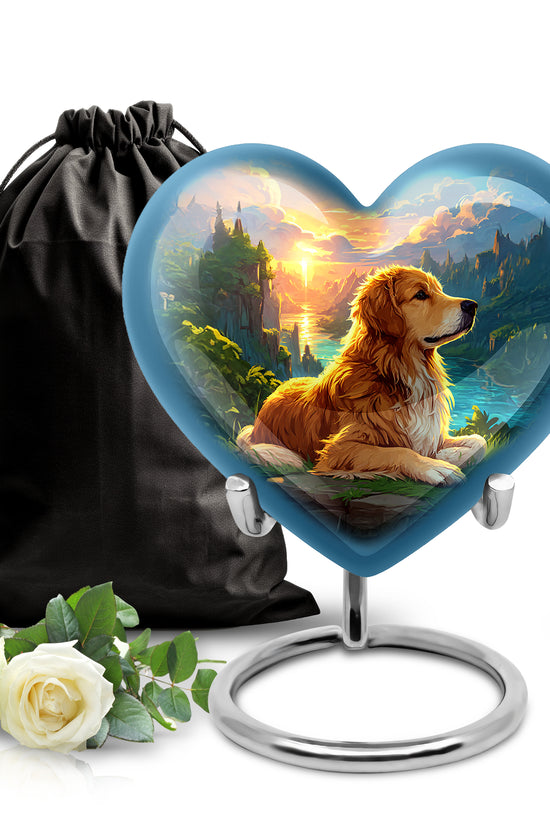 Pet Dog Memorial Urn - Beautiful Nature Cremation Memorial Urn For Dog