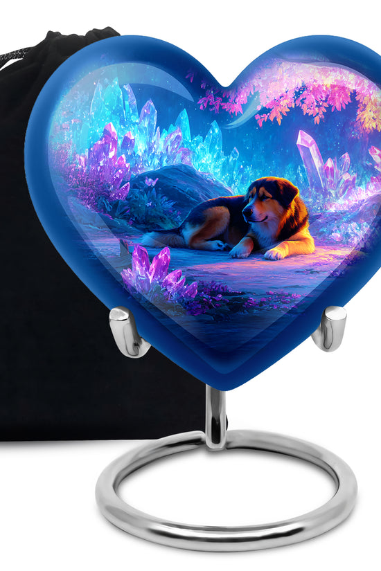 Dog Cremation Urn - Crystal Light Funeral Urn For Dog Ashes