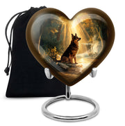 German Shepherd Fuenral Urn - Peaceful Forest Memorial Urn For Dog